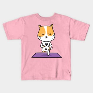 Yoga Cat Kids T-Shirt